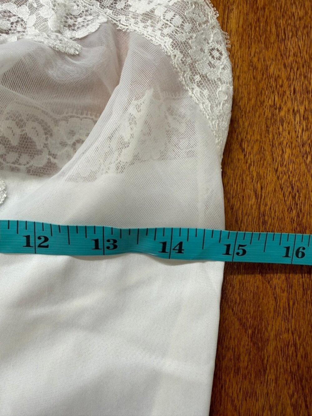 Vtg VAN RAALTE Small Off White Slip Dress Lace Cami Top Silky Nightgown Satin - Picture 7 of 9